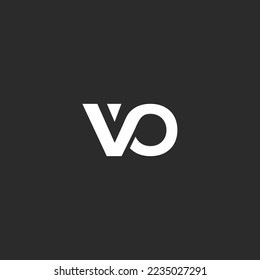 Letras iniciales creativas Mínimas Logo VO vo , o v , v , o diseño de logotipo tempalte