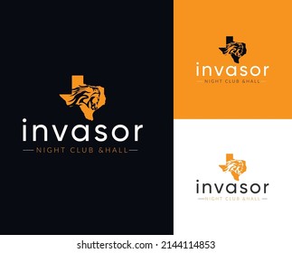 Creative Minimalist Invasion Modern Unique Icon Logo, Best Invasion Unique Minimal Icon, Company Custom Simple Modern Business Logo. Stock Vector Icon Design.