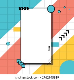 Creative minimalist irregular geometric border background.