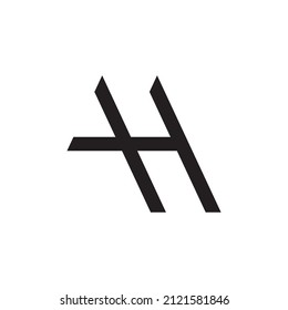 Creative Minimalist Letter Ah Logo Stock Vector (Royalty Free ...