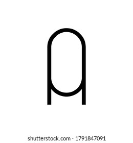 letra creativa minimalista logotipo de las iniciales de AO