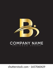 Creative and Minimalist Letter B  Logo Design Icon, Editable in Vector Format in Black and White Color