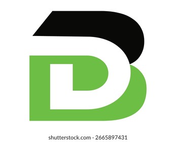 Kreatives minimalistisches BD-Symbol im modernen Monogramm-Stil, perfekt für Branding, Geschäftsidentität, Corporate Use und professionelle Designprojekte im hochauflösenden Vektorformat.