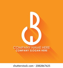 Symbol für kreatives und minimalistisches Buchstaben-BW-Logo-Design | Bearbeitbar im Vektorformat.