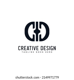 Creative Minimalist Letter CD Logo Vector Template For Your Brand Identity.