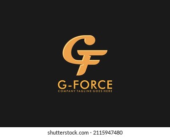 Letra creativa y minimalista Diseño de logotipo CF GF con letras C y F, Monograma GF CF