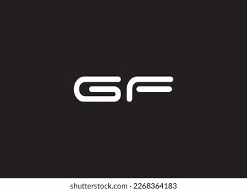 Creative and Minimalist Letter CF GF Logo Design