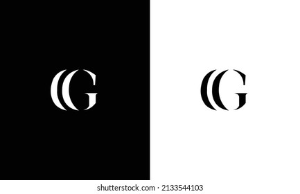 Creative and Minimalist Letter CG Logo Design Using letters C and G , CG Monogram