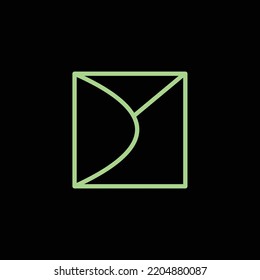 Creative and Minimalist Letter D M Logo Design