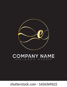 Creative and Minimalist Letter E  Logo Design Icon, Editable in Vector Format in Black and White Color