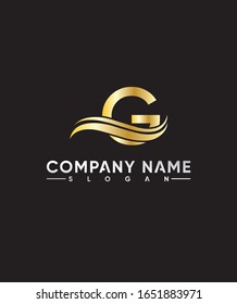 Creative and Minimalist Letter G Logo Design Icon, Editable in Vector Format in Black and White Color