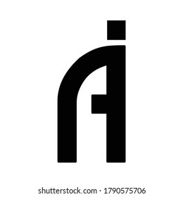 creative minimalist letter initial AI logo