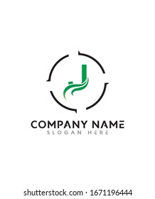 Icono de diseño de logotipo J de carta creativa y minimalista, editable en formato vectorial en color blanco y negro