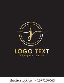 Creative and Minimalist Letter J  Logo Design Icon, Editable in Vector Format in Black and White Color