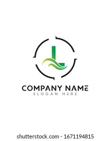 Creative and Minimalist Letter L  Logo Design Icon, Editable in Vector Format in Black and White Color