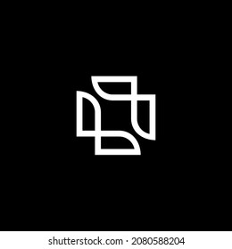 Creative and Minimalist Letter LL O Logo Design Icon, Editable in Vector Format in Black and White Color