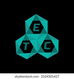 ETC logotipo de letra criativa minimalista. ETC vetor exclusivo iniciais alfabeto letra logotipo design

