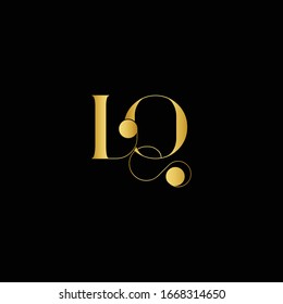 Creative and Minimalist Letter LQ LO Logo Design Icon, Editable in Vector Format