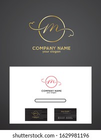 Creative and Minimalist Letter M Logo Design Icon, Editable in Vector Format in Black and White Color