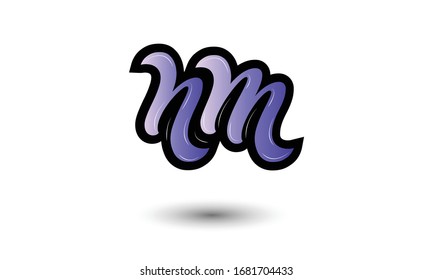 Creative and Minimalist Letter M Logo Design Icon, Editable in Vector Format 