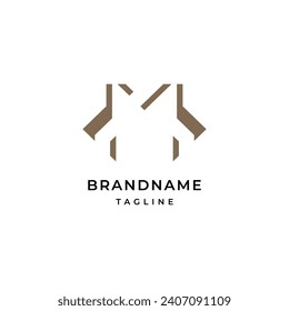 Plantilla de diseño de logotipo M para letras creativas y minimalistas