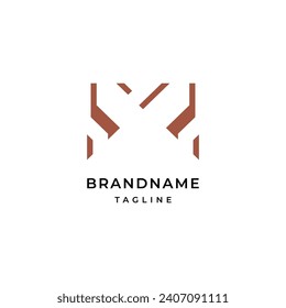 Vorlage für das Design des Logos in kreativem und minimalistischem Buchstaben M