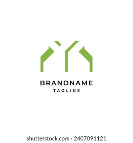 Vorlage für das Design des Logos in kreativem und minimalistischem Buchstaben M