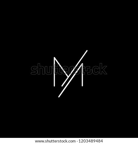 Creative Minimalist Letter M Logo Design Stock Vector Royalty Free