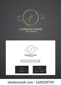 Creative and Minimalist Letter P Logo Design Icon, Editable in Vector Format in Black and White Color