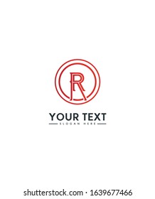 Creative and Minimalist Letter R Logo Design Icon, Editable in Vector Format in Black and White Color