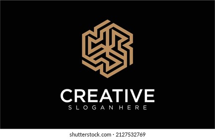Diseño de logotipo de carta creativa y minimalista R , monograma R