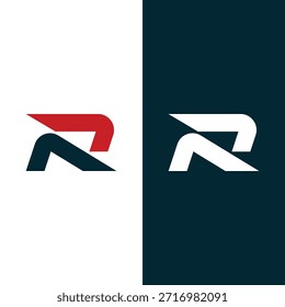Vector de archivo de Plantilla de diseño de icono de logotipo de letra R creativa y minimalista.