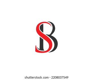 Carta creativa y minimalista SB y logotipo BS Concepto de vectores de diseño de lujo.