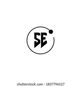 creative minimalist letter SE initials logo