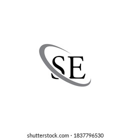 creative minimalist letter SE initials logo