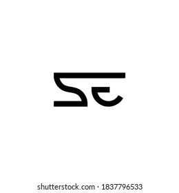 creative minimalist letter SE initials logo