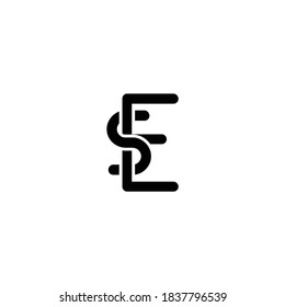 creative minimalist letter SE initials logo