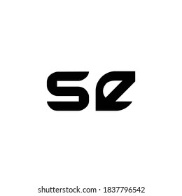 creative minimalist letter SE initials logo