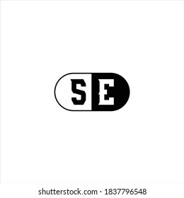 creative minimalist letter SE initials logo