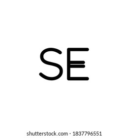 creative minimalist letter SE initials logo