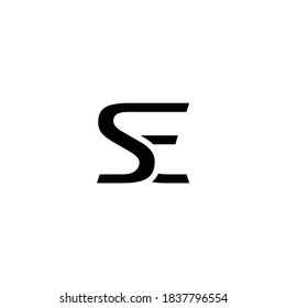 creative minimalist letter SE initials logo