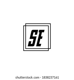 creative minimalist letter SE initials logo