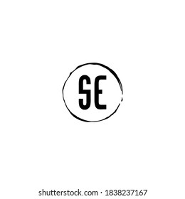 creative minimalist letter SE initials logo