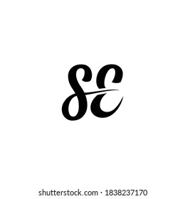 creative minimalist letter SE initials logo