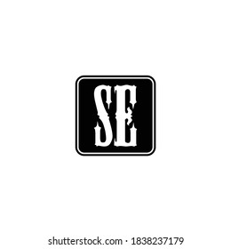 creative minimalist letter SE initials logo