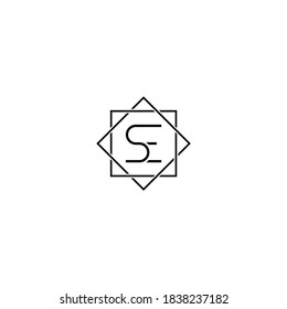 creative minimalist letter SE initials logo