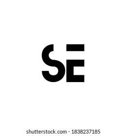 creative minimalist letter SE initials logo