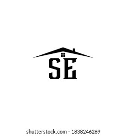 creative minimalist letter SE initials logo