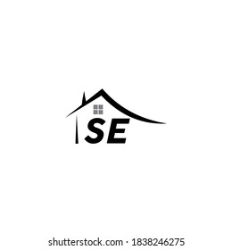 creative minimalist letter SE initials logo