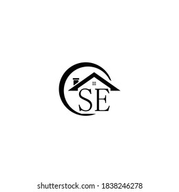 creative minimalist letter SE initials logo